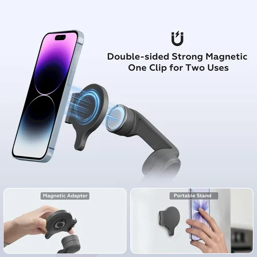 Vista 2 de STARTRC PHOTO OM 8/7p Magnetic Phone Grip y estuche de transporte para DJI Osmo Mobile 8/7p Accesorios