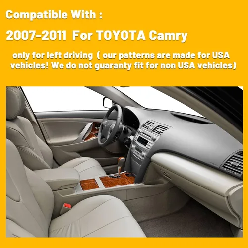 Vista 11 de Alfombrilla para salpicadero, cubierta acolchada para tablero, antideslizante, personalizada, compatible con Toyota Camry 2007-2011, protector