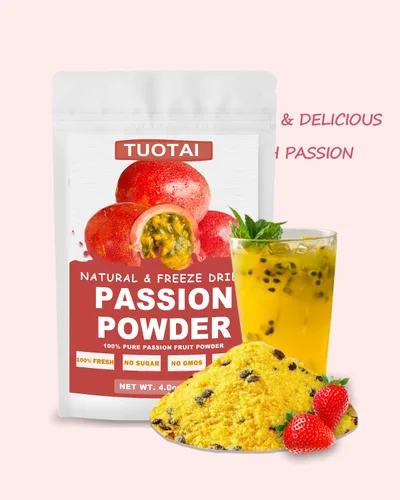 Vista 5 de Polvo liofilizado de fruta de la pasión, 4 onzas, polvo de fruta de la pasión para pasteles, bebidas y alimentos para hornear