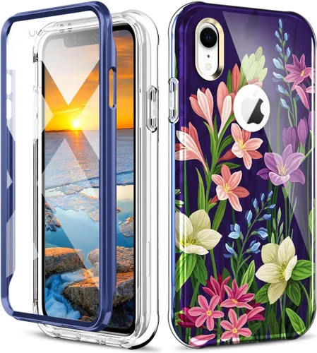 Vista 60 de Bonita funda de mármol para iPhone 11 Pro Max de 6.5 pulgadas, fabricada con protector de pantalla, ligera y elegante, cuerpo completo, a prueba