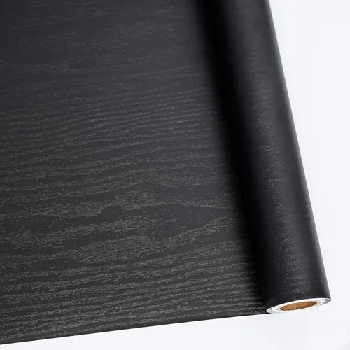 Vista 24 de Papel de contacto de madera azul oscuro despegar y pegar, papel tapiz engrosado sin rasgaduras, adhesivo de vinilo, autoadhesivo impermeable