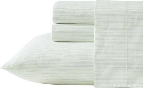 Vista 52 de Laura Ashley - Juego de sábanas individual, ropa de cama de percal de algodón fresca y suave con bolsillos profundos, ligera para comodidad durante