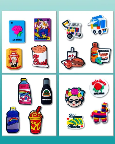 Vista 5 de Fohiahfce 35 dijes de inspiración mexicana para decoración de zapatos sandalias accesorios para adultos hombres mujeres regalos de fiesta Metal No