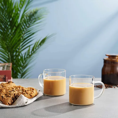Vista 5 de Juego de tazas de café de vidrio - 14oz, juego de 4