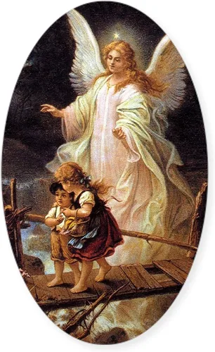 Vista 6 de CafePress Angel of Joy - Pegatina ovalada para parachoques de coche