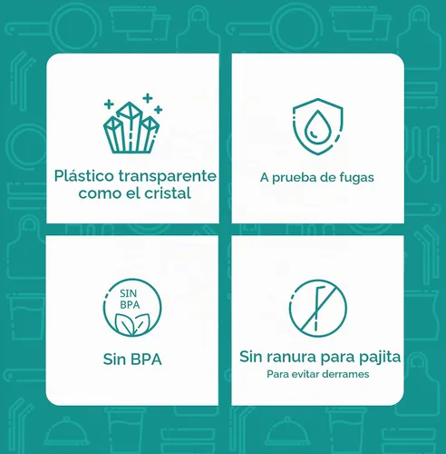 Vista 4 de GUSTO [12 oz - 50 unidades de vasos de plástico transparentes con tapas de cúpula (sin agujero), tazas de frutas con tapas para fiestas - Perfectas