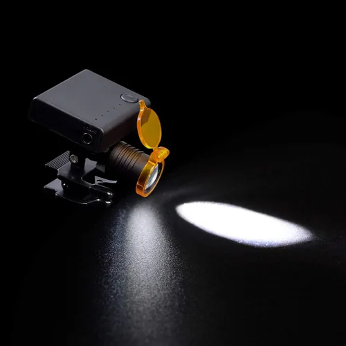 Vista 6 de NSKI Linterna frontal LED de 3 W con filtro, tipo clip de plástico para lupas