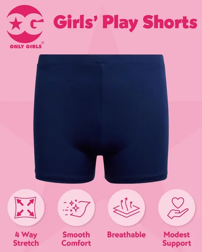 Vista 2 de Rene Rofe Pantalones cortos de baile y bicicleta para niñas (paquete de 2)