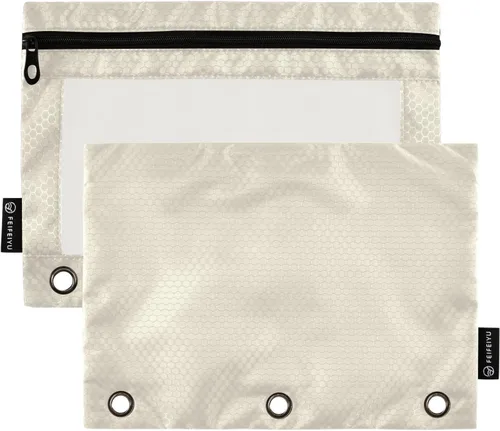 Vista 18 de Firebrick Zipper Pencil Pouch for 3 Ring Binder with Clear Window,Pencil Case 2 Pack Firebrick