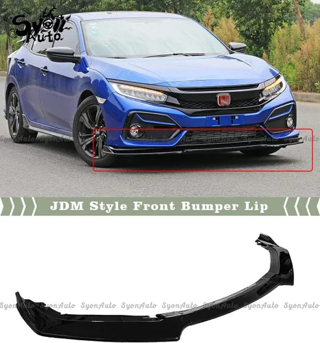 Vista 2 de Se adapta a Honda Civic Hatchback 2016-2021 y Si JDM GLOSS BLACK PARACHOQUES DELANTEROS