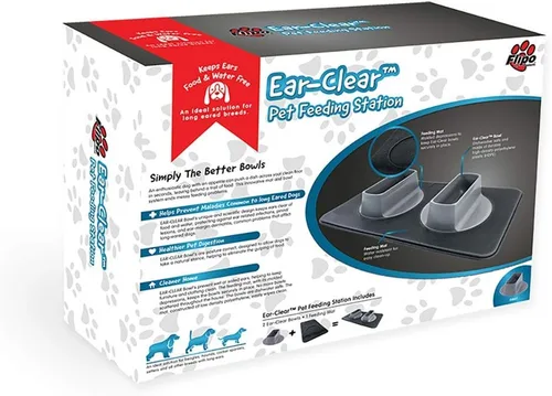 Vista 6 de Juego de cuencos y tapetes transparentes para perros, cuencos para alimentos y agua con paspartú, juego de bandeja de alimentación perfecto
