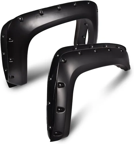 Vista 12 de CROSSDESIGN 4 guardabarros con canards delanteros compatibles con Chevy Camaro ZL1 2010-2015 MB estilo negro