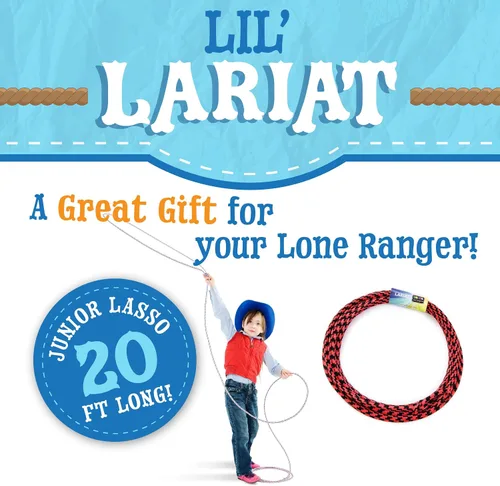 Vista 2 de Just Jump It Lil Lariat Junior Lasso Rope - Pre-Tied 20' Kids Cowboy Rope