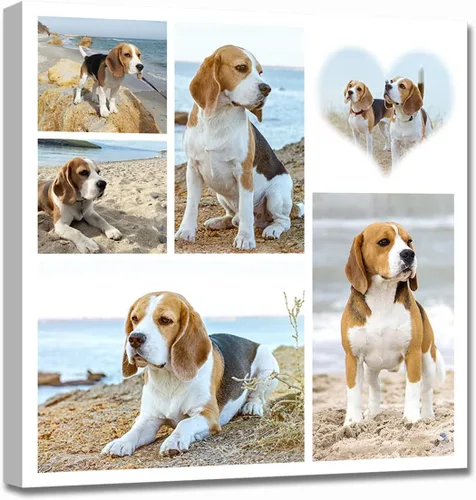 Vista 9 de LZIMU Impresiones en lienzo de collage con tus fotos personalizadas múltiples imágenes para pared, collage personalizado de fotos, regalos