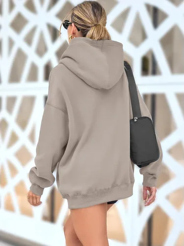 Vista 59 de AUTOMET Sudaderas de gran tamaño con capucha de forro polar para mujer, camisas de manga larga, sudaderas con bolsillo para otoño 2025