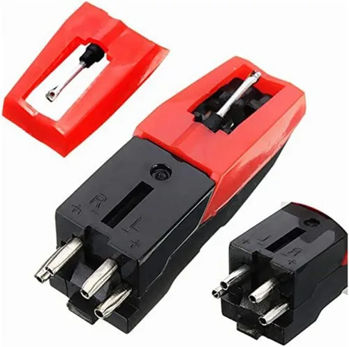 Vista 3 de ERINGOGO Aguja de repuesto para tocadiscos, 45 unidades, adaptador de disco, accesorios para tocadiscos de tinta, tocadiscos, aguja, tocadiscos