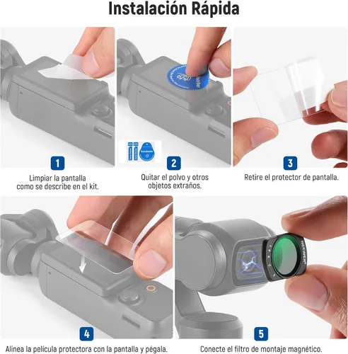 Vista 8 de NEEWER Magnetic Filter Set Compatible with DJI Osmo Pocket 3 4 Xtra Muse