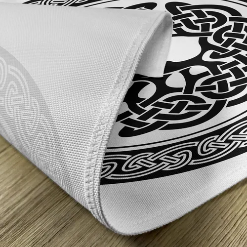 Vista 5 de Ambesonne Juego de 4 manteles individuales celtas con diseño moderno del árbol de la vida celta nativo, Irlanda del Renacimiento Temprano, tela