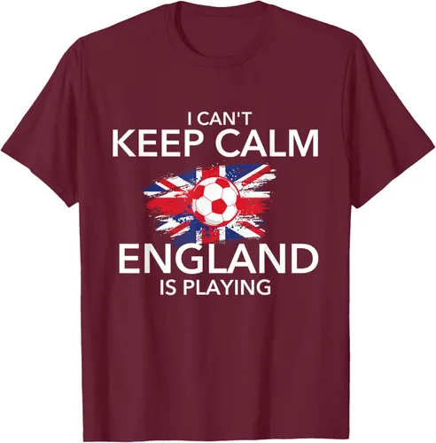 Vista 14 de I Can't Keep Calm England Is Playing - Camiseta para amantes del fútbol, Negro