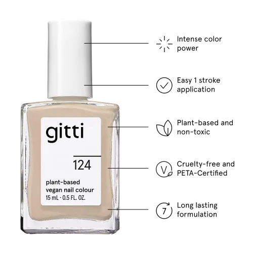 Vista 37 de gitti Esmalte de uñas a base de plantas No tóxico, libre de 30, basado en ingredientes de origen natural, libre de crueldad, vegano