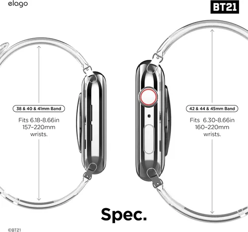 Vista 7 de elago Correa BT21 compatible con Apple Watch Series ULTRA/SE/9/8/7/6/SE/5/4/3/2/1 [producto oficial]