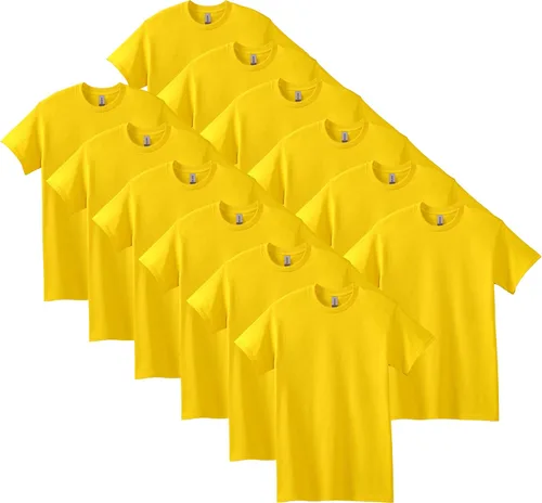 Vista 50 de Gildan Camiseta de algodón pesado para adultos, estilo G5000, paquete múltiple Gris ceniza (paquete de 2)