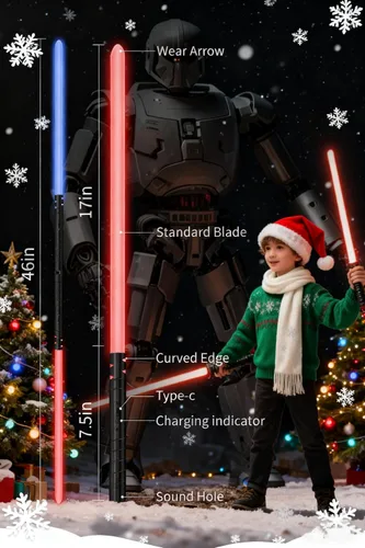 Vista 11 de jvmusaber Dueling Lightsaber Light Saber for Kids Adults, Light Sword Toy