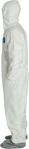 Vista 3 de DuPont Tyvek 400 TY122S Buzo de seguridad desechable, con protector de botas, XL, paquete de 25