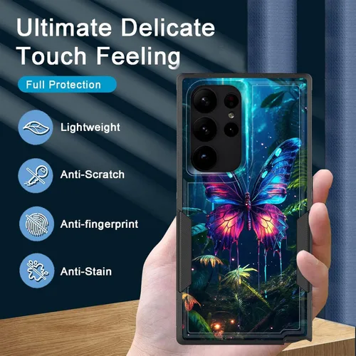 Vista 556 de Funda para Galaxy A14 5G, resistente de doble capa híbrida de policarbonato duro, goma suave, a prueba de golpes, funda protectora resistente