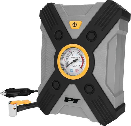Vista 10 de Performance Tool Vortex E00004 Inflador de Neumáticos y de Bote 12V, Portabrocas de Aire con Bloqueo por Palanca, Cable de Alimentación Largo, Tres