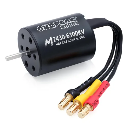Vista 8 de SurpassHobby 2430 5800KV Motor sin escobillas de alta velocidad impermeable de eje de 2mm y para coches y camiones de control remoto 1/16 1/18