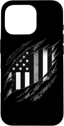 Vista 20 de Correctional Correctional Officers Silver Line - Carcasa para iPhone 16 con la bandera estadounidense