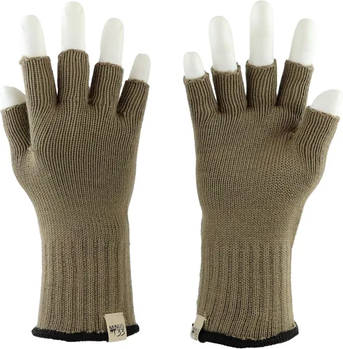 Vista 13 de Minus33 Merino Wool Forro de guantes sin dedos Gris ceniza