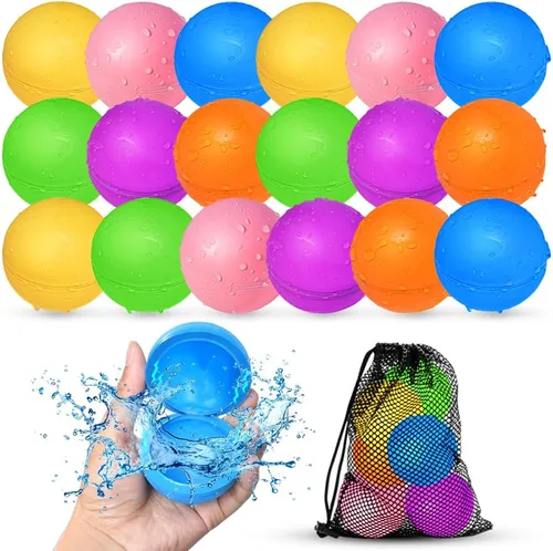 Vista 7 de Smirodi 6 globos de agua reutilizables, juguetes de agua para piscina y playa, para niños y niñas, juguetes de verano para niños de 3 a 12 años