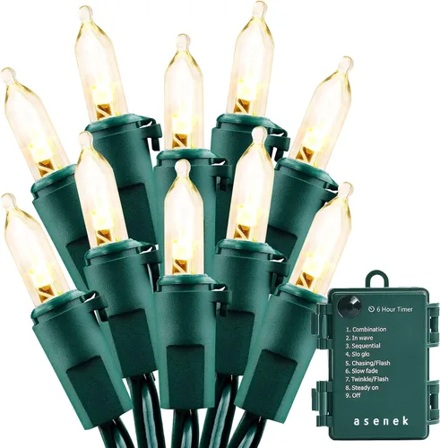 Vista 15 de ASENEK - Guirnalda de luces navideñas adecuadas para patios interiores y exteriores (multicolor, 1 unidad)