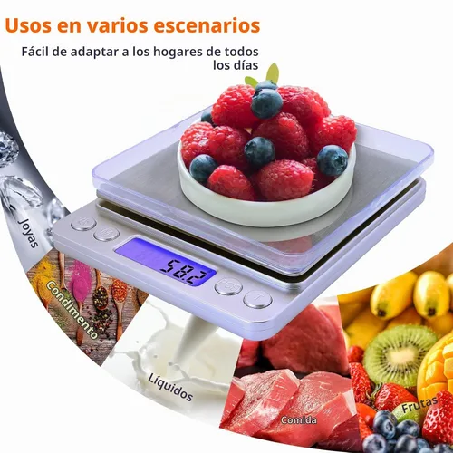 Vista 7 de Báscula de gramos, capacidad de 105.82 oz de precisión, 0.00 oz, mini báscula de alimentos, peso digital, gramos y onzas, cocina pequeña de alta