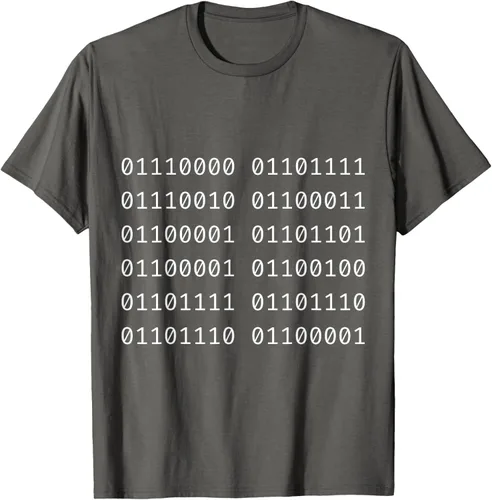 Vista 39 de Porca Madonna In Codice Binario Código Binario Camiseta, Negro