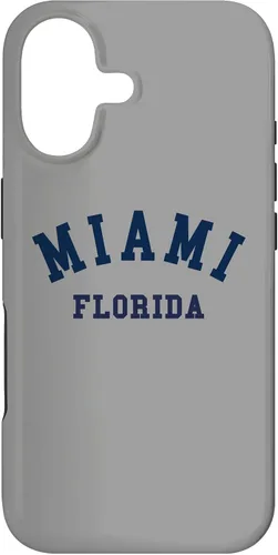 Vista 32 de Miami Florida USA State FL Varsity Style - Carcasa deportiva para iPhone 16