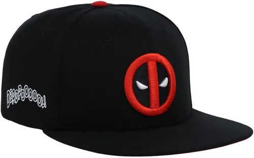 Vista 3 de Marvel Deadpool - Gorra plana ajustable para adultos, color negrorojo, NegroRojo Underbill