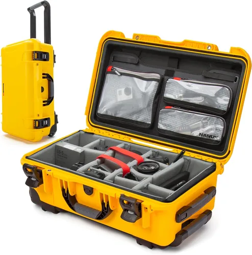 Vista 13 de Nanuk 935 - Maletín rígido impermeable con ruedas vacío Includes Padded Divider and Lid Organizer, Nk-7 Resin Shell, Polyurethane Wheels, Exterior