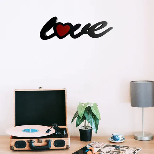 Vista 7 de Letrero de madera con letras para mostrador de gabinete, decoración de corazón, letrero de pared con palabras recortadas para colocar de pie