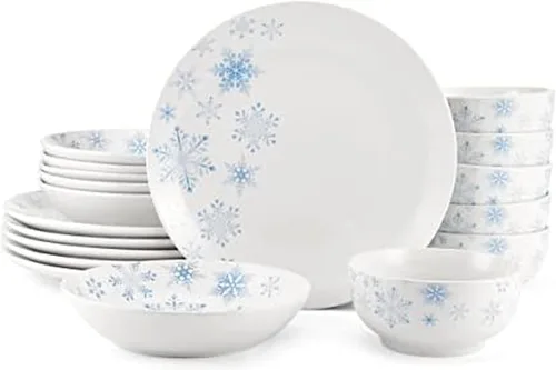 Vista 10 de Studio Nova Juego de vajilla de porcelana de 18 piezas, servicio para 6, círculos