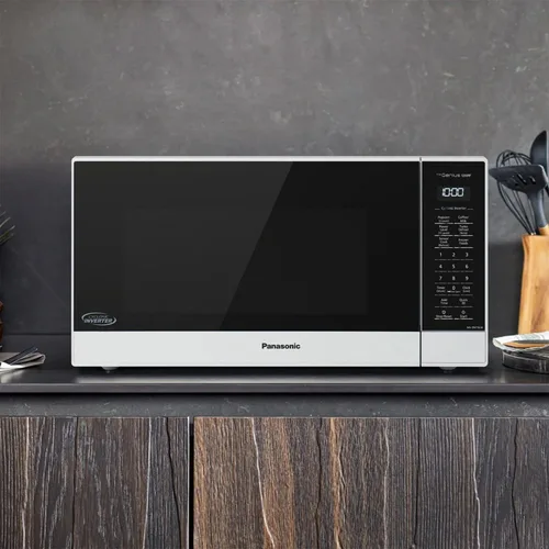 Vista 13 de Panasonic NN-SN75LW Horno de microondas Cyclonic Inverter para encimera 1250W de potencia con sensor de cocción Genius, 1.6 pies cúbicos, Blanco