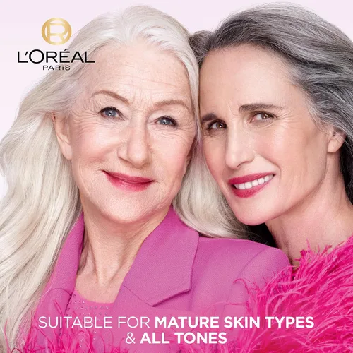 Vista 6 de L'Oreal Paris Skin Care - Hidratante facial para rostro, tono rosa perfecto para la edad, sin fragancia, hidratante para la cara con LHA y peonía