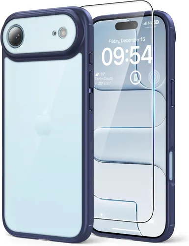 Vista 99 de TAURI Funda para iPhone 17, antiamarilleamiento con protector de pantalla, protección de grado militar, a prueba de golpes, delgada para iPhone 17