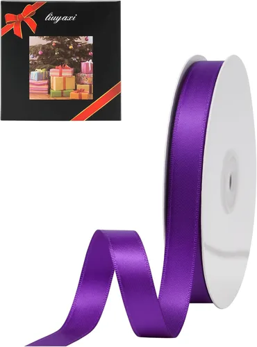Vista 83 de LIUYAXI Cinta púrpura claro, 1/2 pulgada x 25 yardas, cinta de doble cara púrpura claro para envolver regalos, manualidades, ramo de lazos