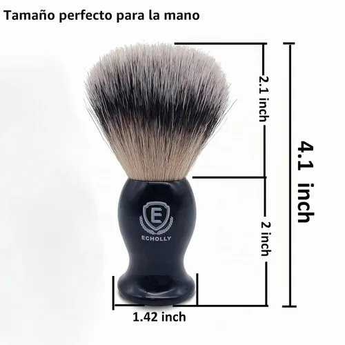 Vista 3 de Brochas de Afeitar de Lujo para Hombres de Echolly - Brochas de Afeitar de Cerdas Super Fuertes sin Desprendimiento para Hombres - Mango de Acrílico