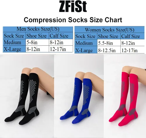 Vista 2 de ZFiSt 25 Calcetín de compresión 20-30mmhg Enfermera Calcetín Edema Varicosa