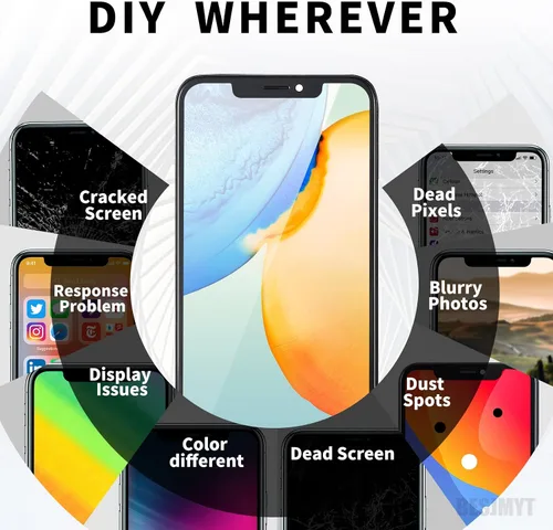 Vista 4 de Para iPhone 11 Pro Max Reemplazo de pantalla de 6.5 pulgadas con altavoz de oído Sensor de proximidad Pantalla táctil 3D Digitalizador Asamblea