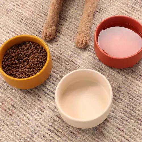 Vista 3 de Waggo Uplift - Tazón de cerámica para perros para razas pequeñas, medianas y grandes, pesado y duradero, para alimentos y agua, apto para Crema